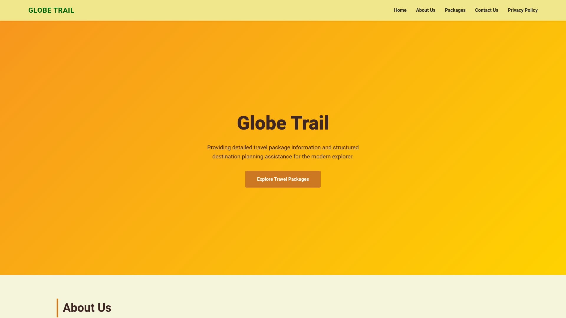 website screenshot of https://globetrail.shop