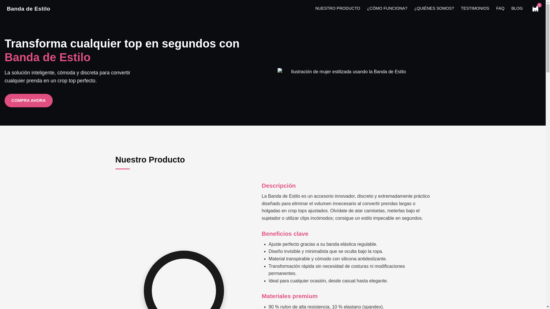 website screenshot of https://bandadestilo.com/