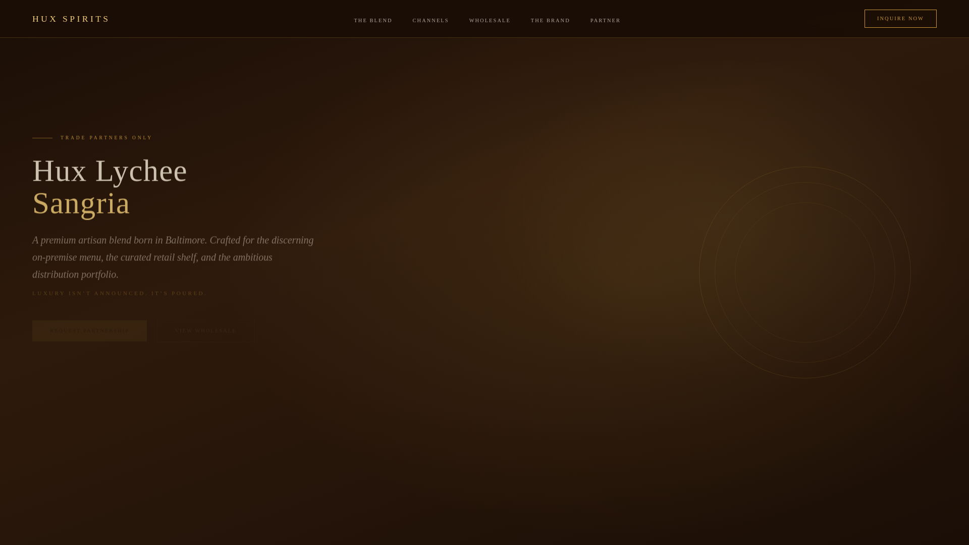 website screenshot of https://huxspirits.net