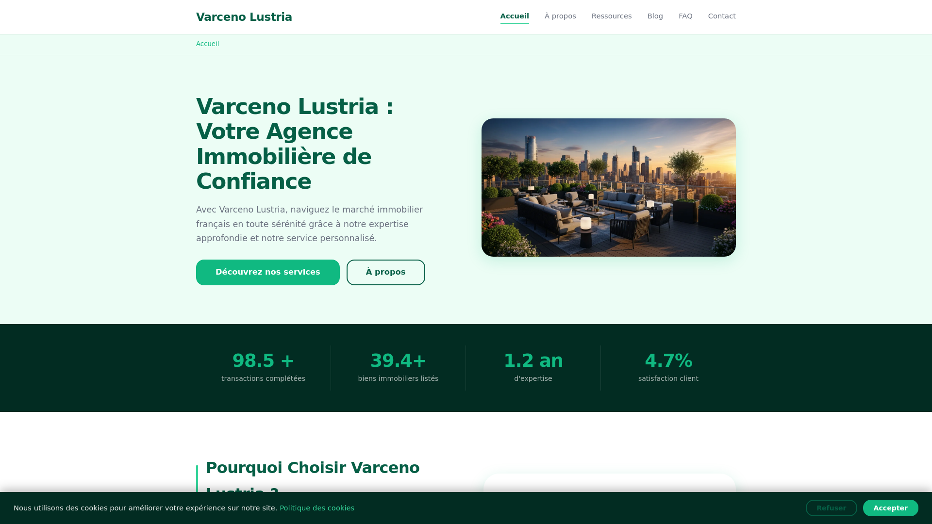 website screenshot of https://varceno-lustria.com