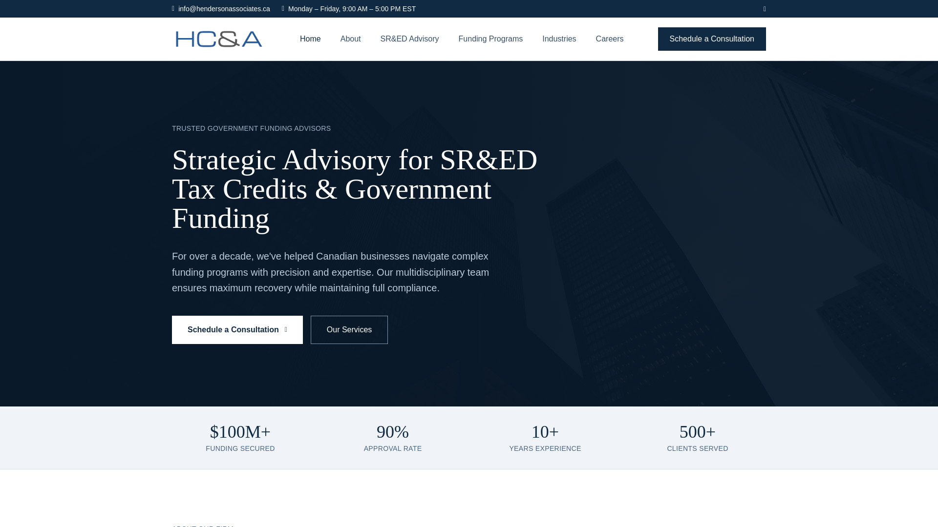 website screenshot of https://hendersonteamassociates.com/