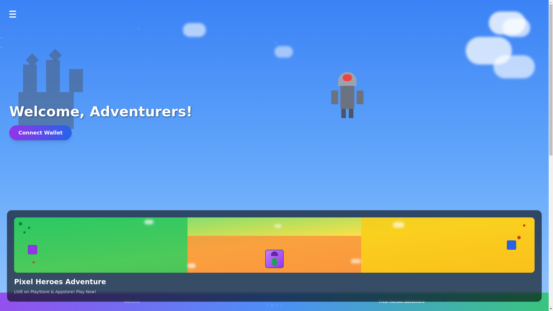 website screenshot of https://pixelheroesdapp.pages.dev/