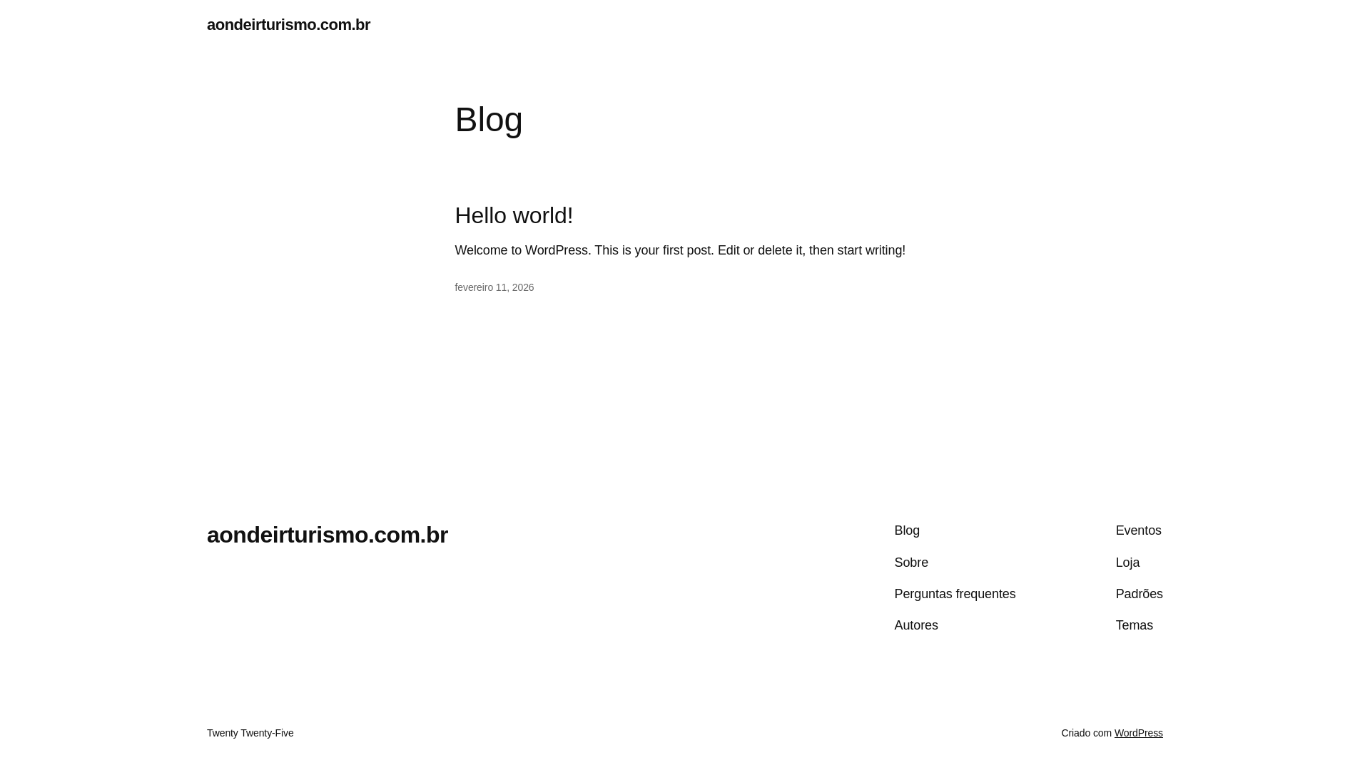 website screenshot of https://aondeirturismo.com.br/