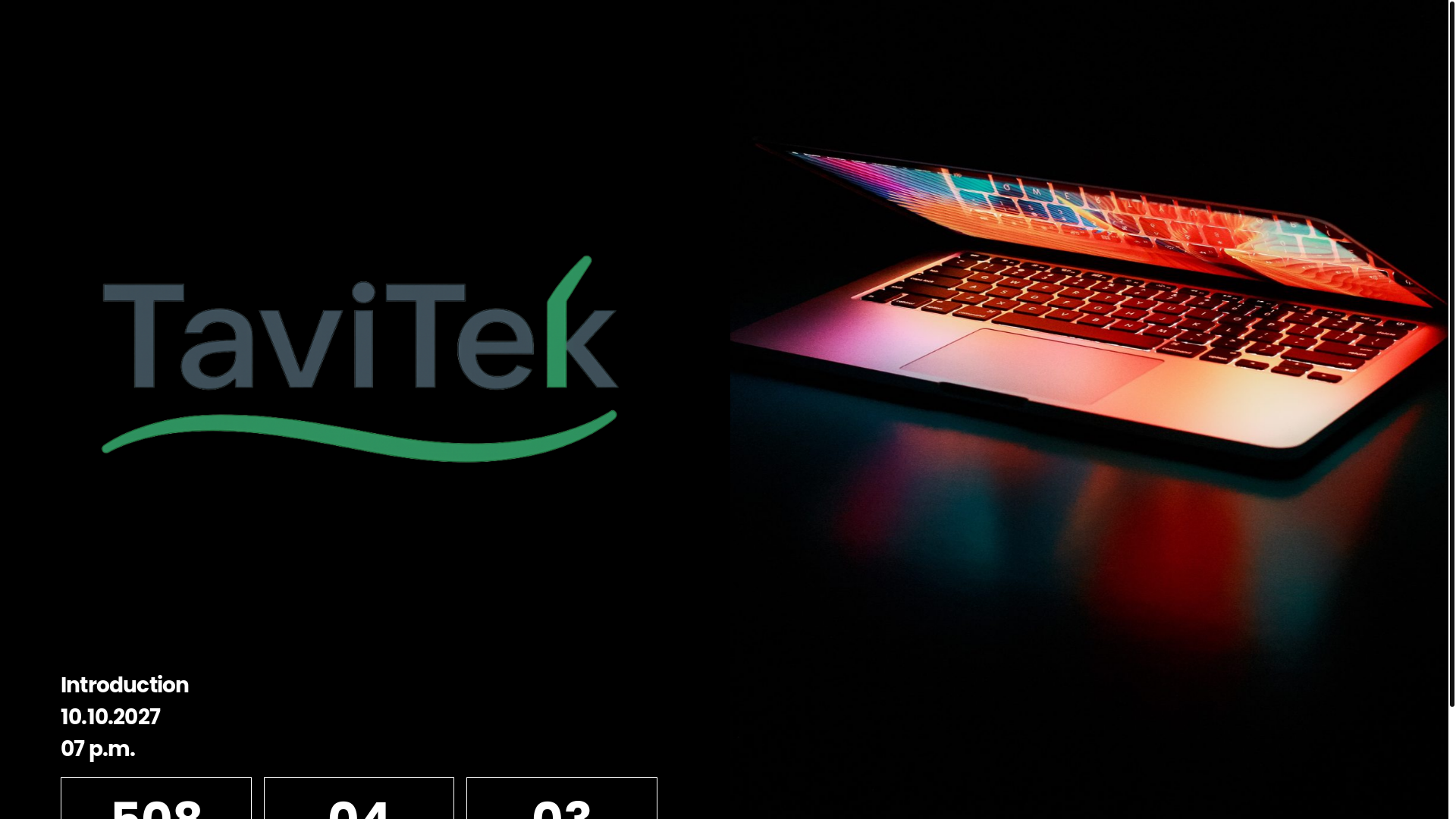 website screenshot of https://tavitek.pt/