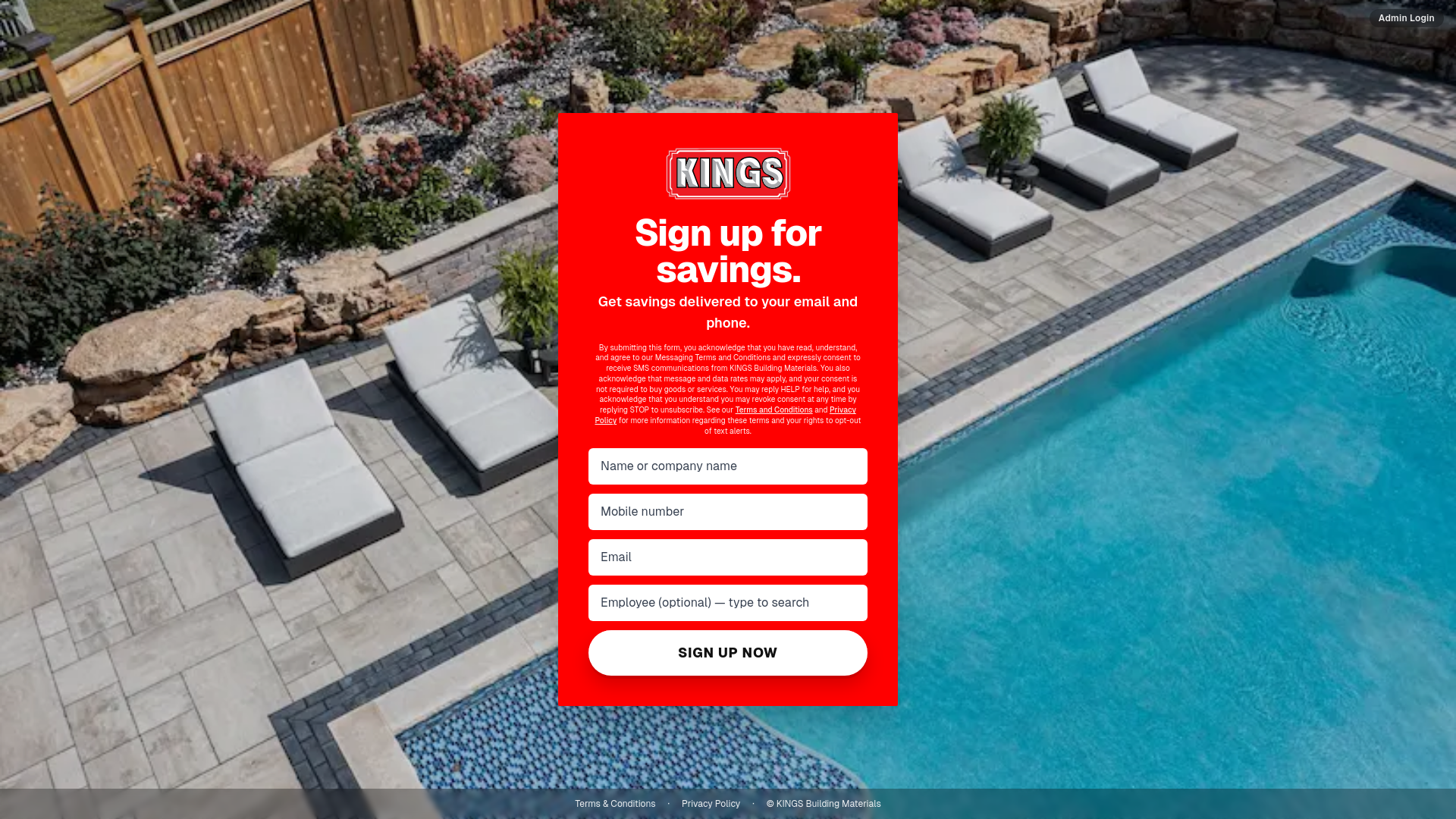 website screenshot of https://cp.kingsny.com