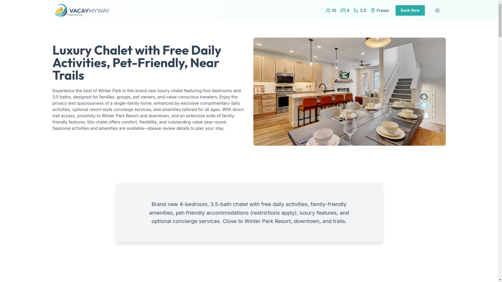 website screenshot of https://fraserviews.house/
