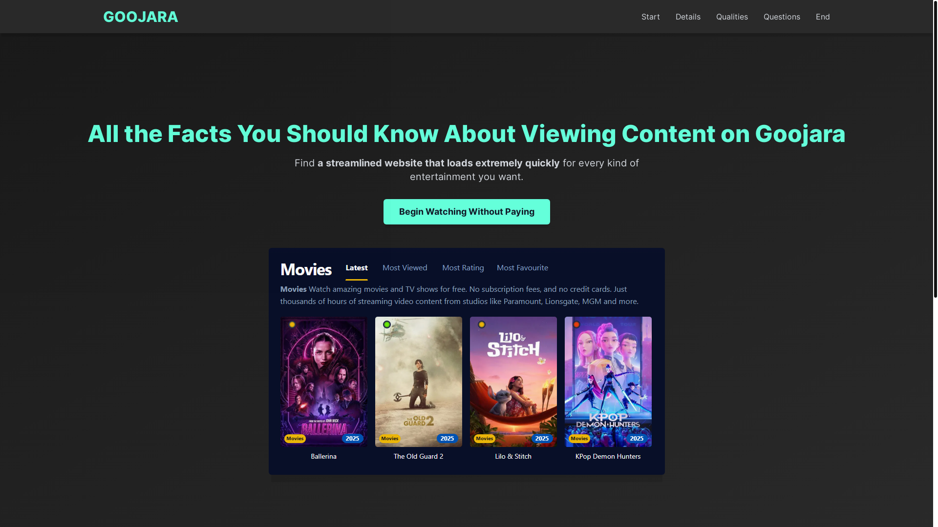 website screenshot of https://goojara-ouvm.pages.dev/