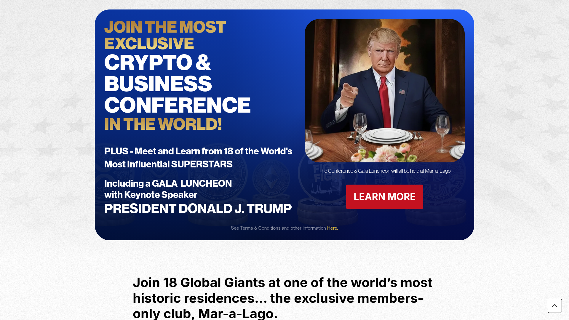 website screenshot of https://trumpgalaconf.icu/