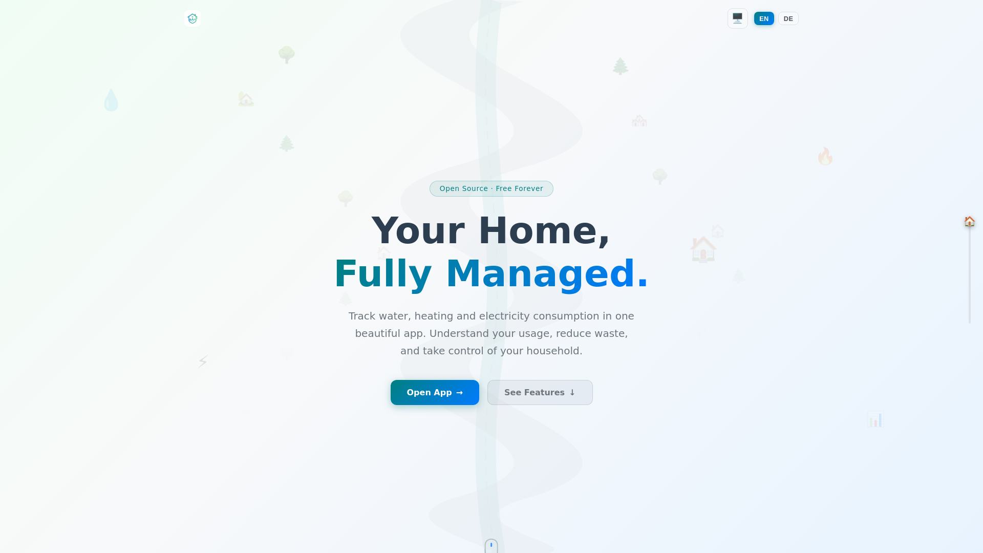 website screenshot of https://home-management.dev/