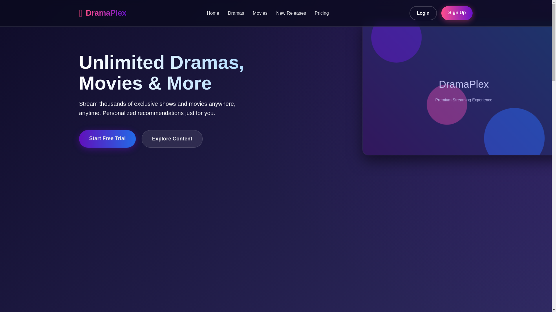 website screenshot of https://dramaplex.pages.dev/