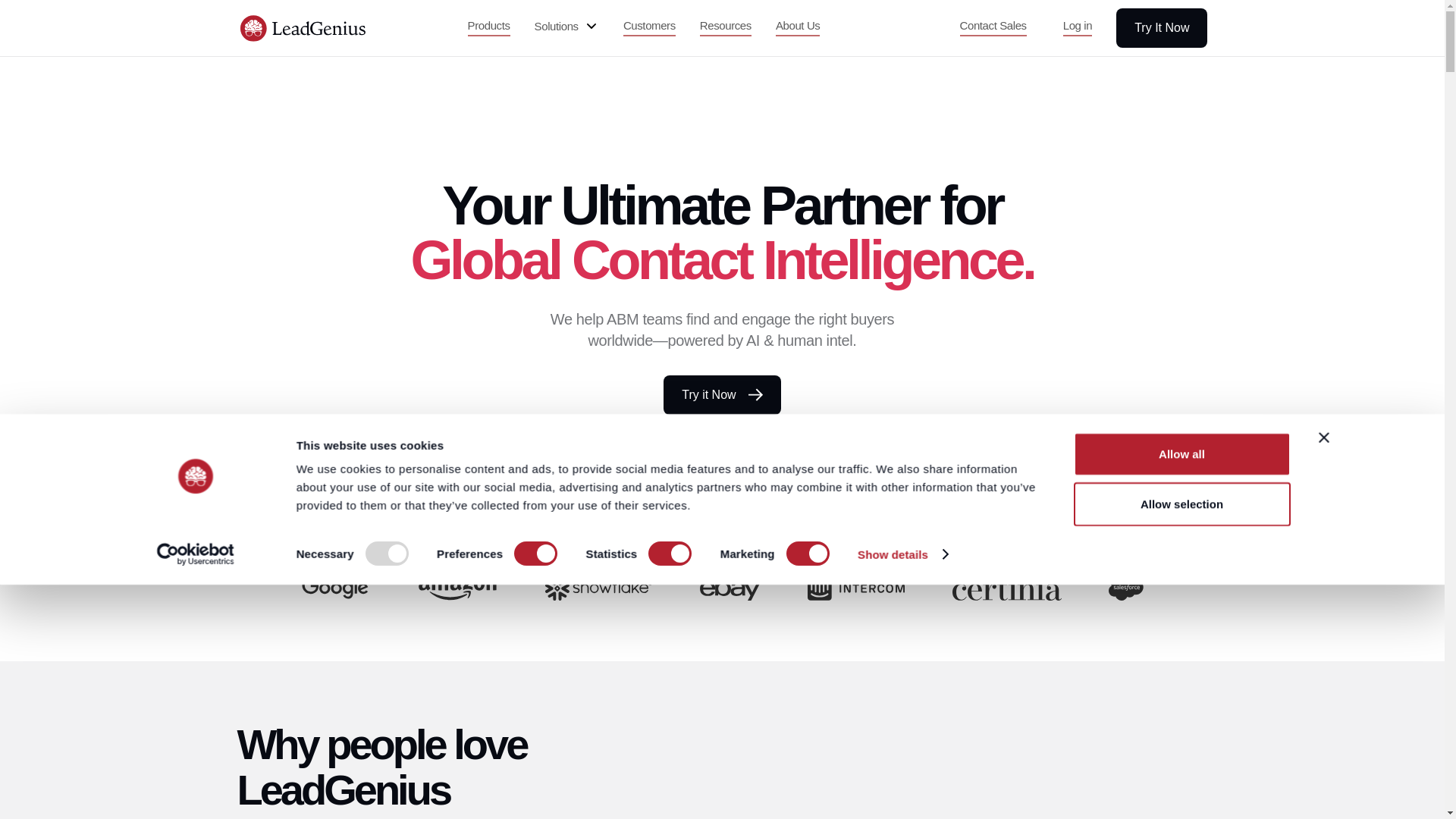 website screenshot of https://useleadgenius.com/