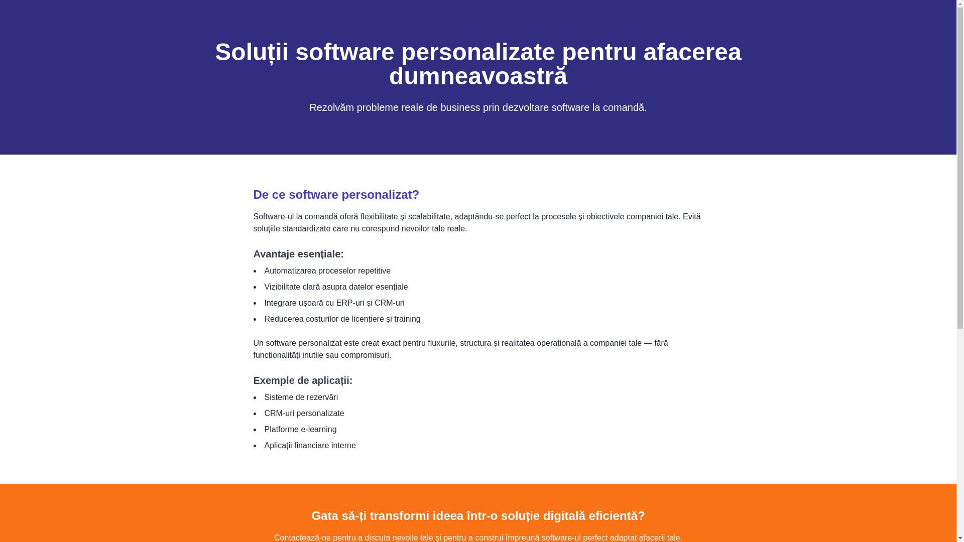 website screenshot of https://software-community.ro/