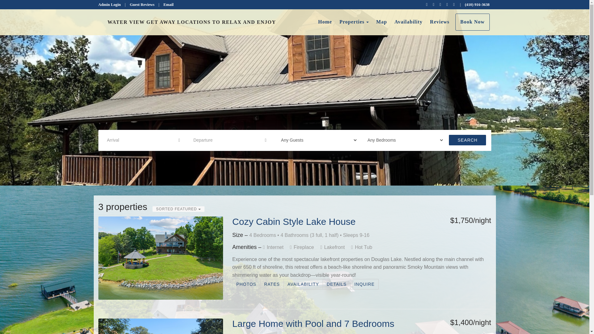 website screenshot of https://waterviewgetaway.com/