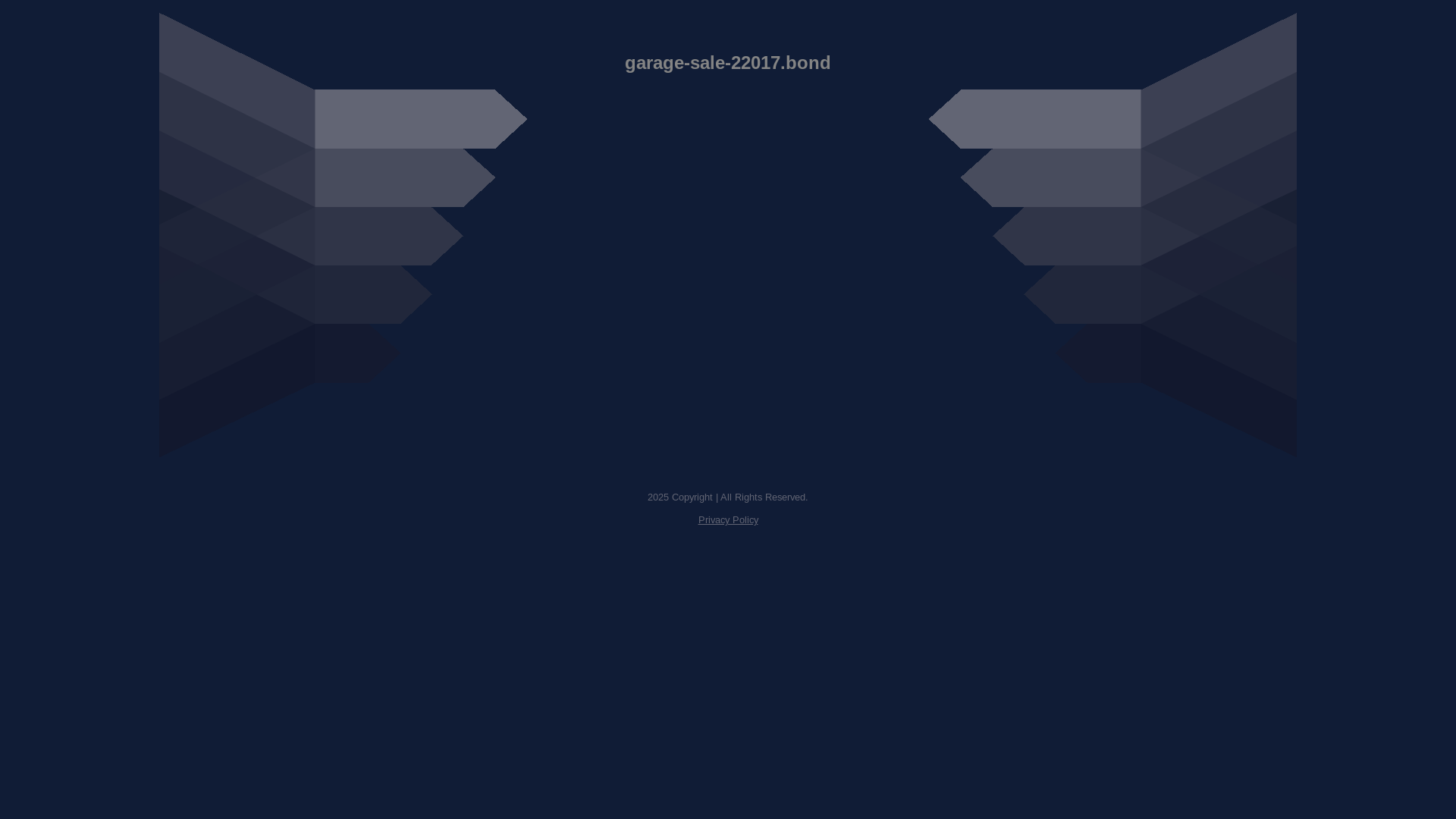 website screenshot of https://garage-sale-22017.bond/