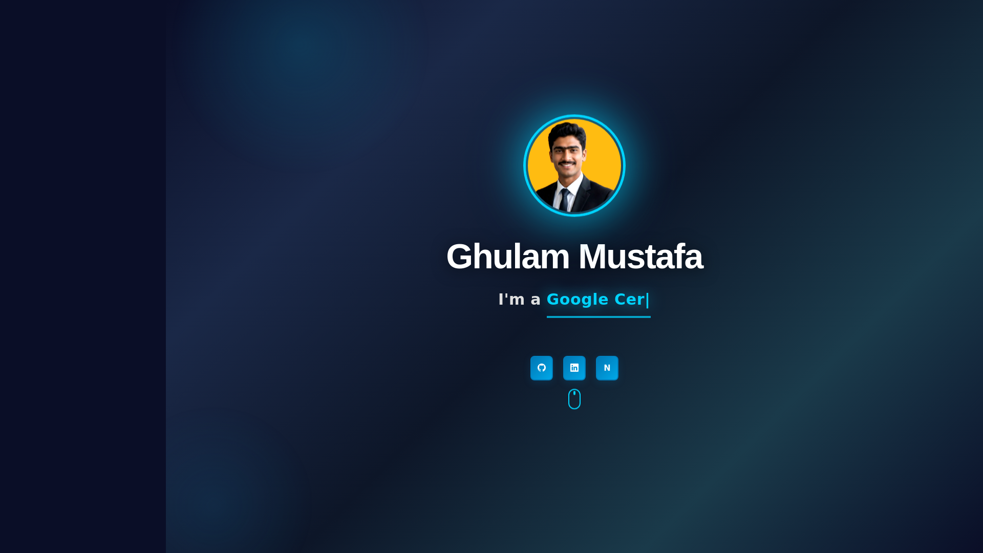 website screenshot of https://mustafads.me/