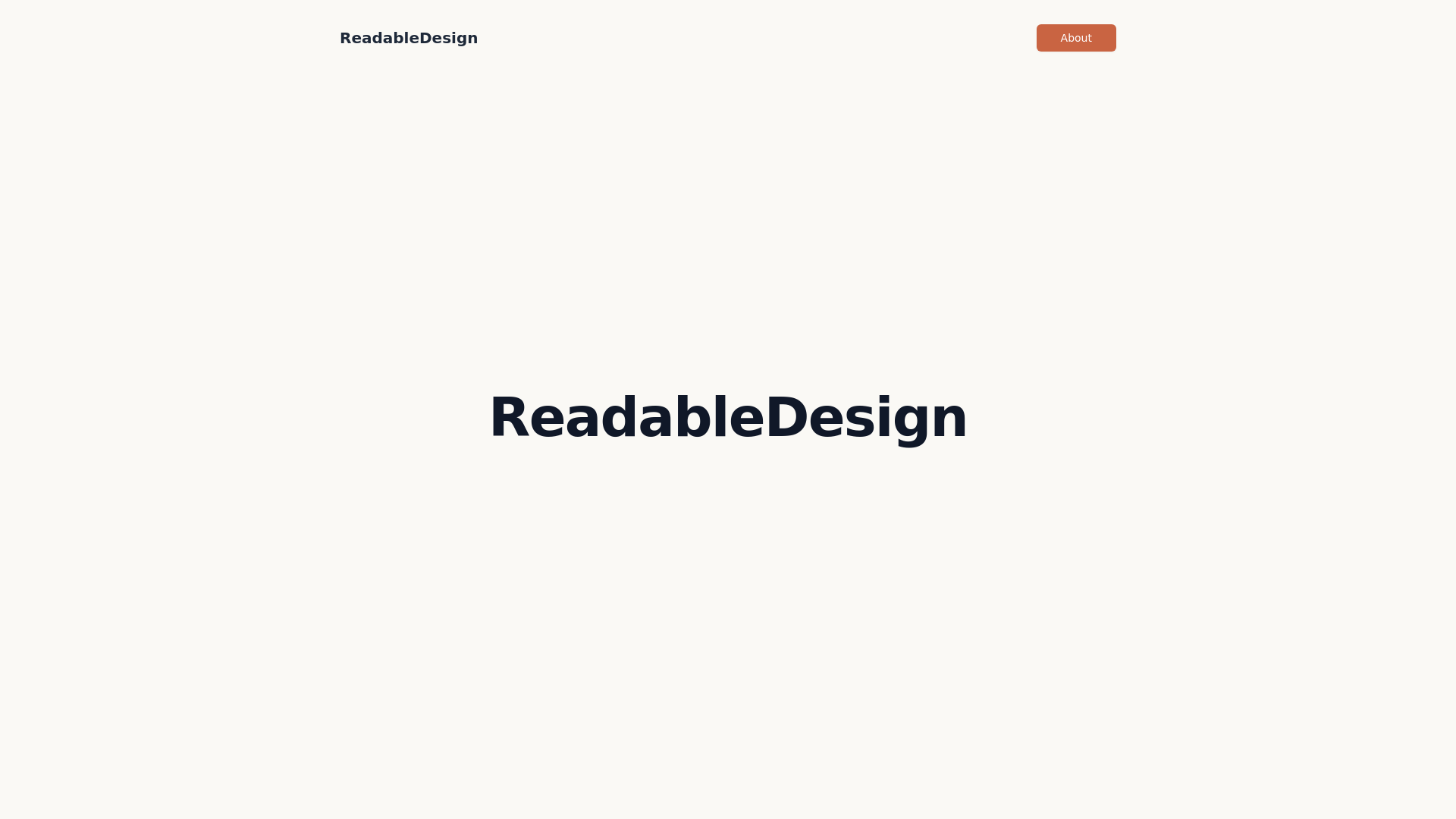 website screenshot of https://readabledesign-homepage.pages.dev/