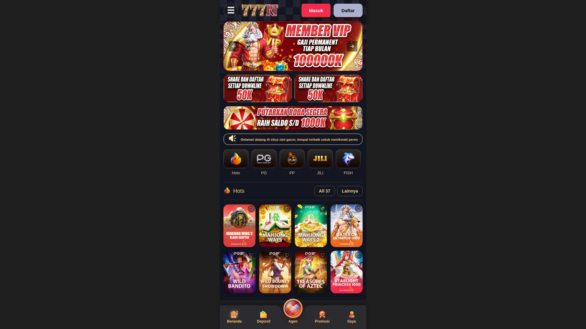 website screenshot of https://777rtapk.pages.dev/