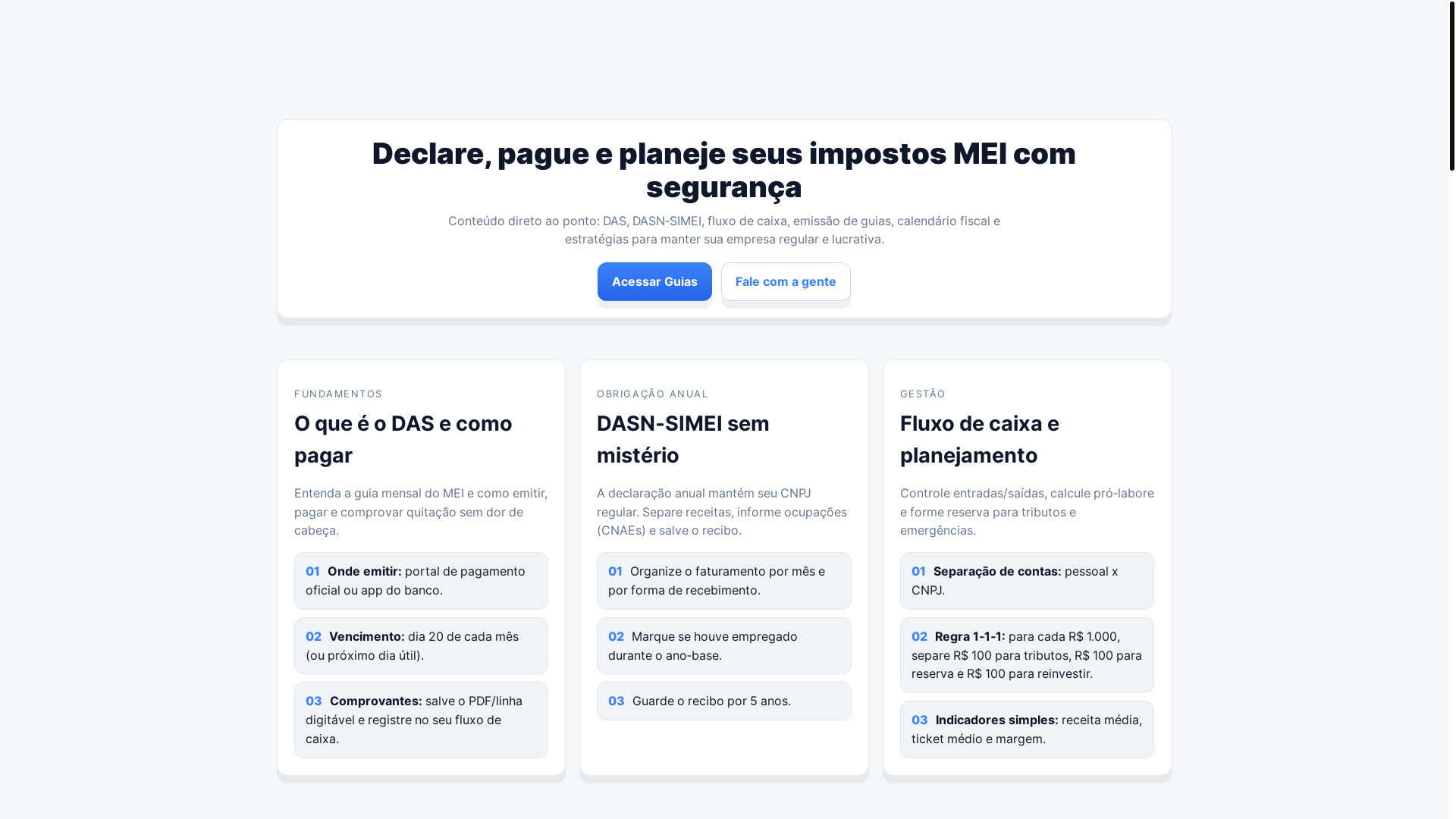 website screenshot of https://escritoriocontrolemei.site/
