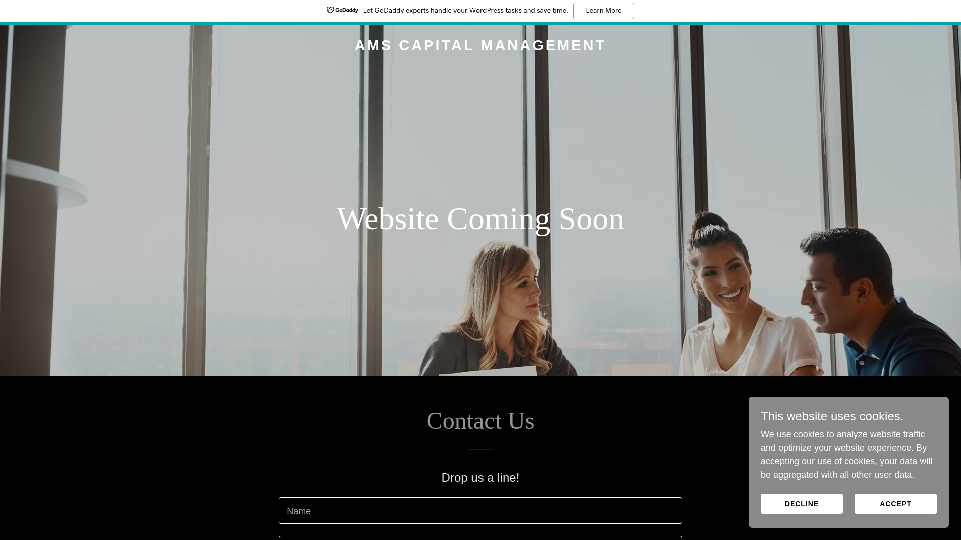 website screenshot of https://amscapital.co.uk/