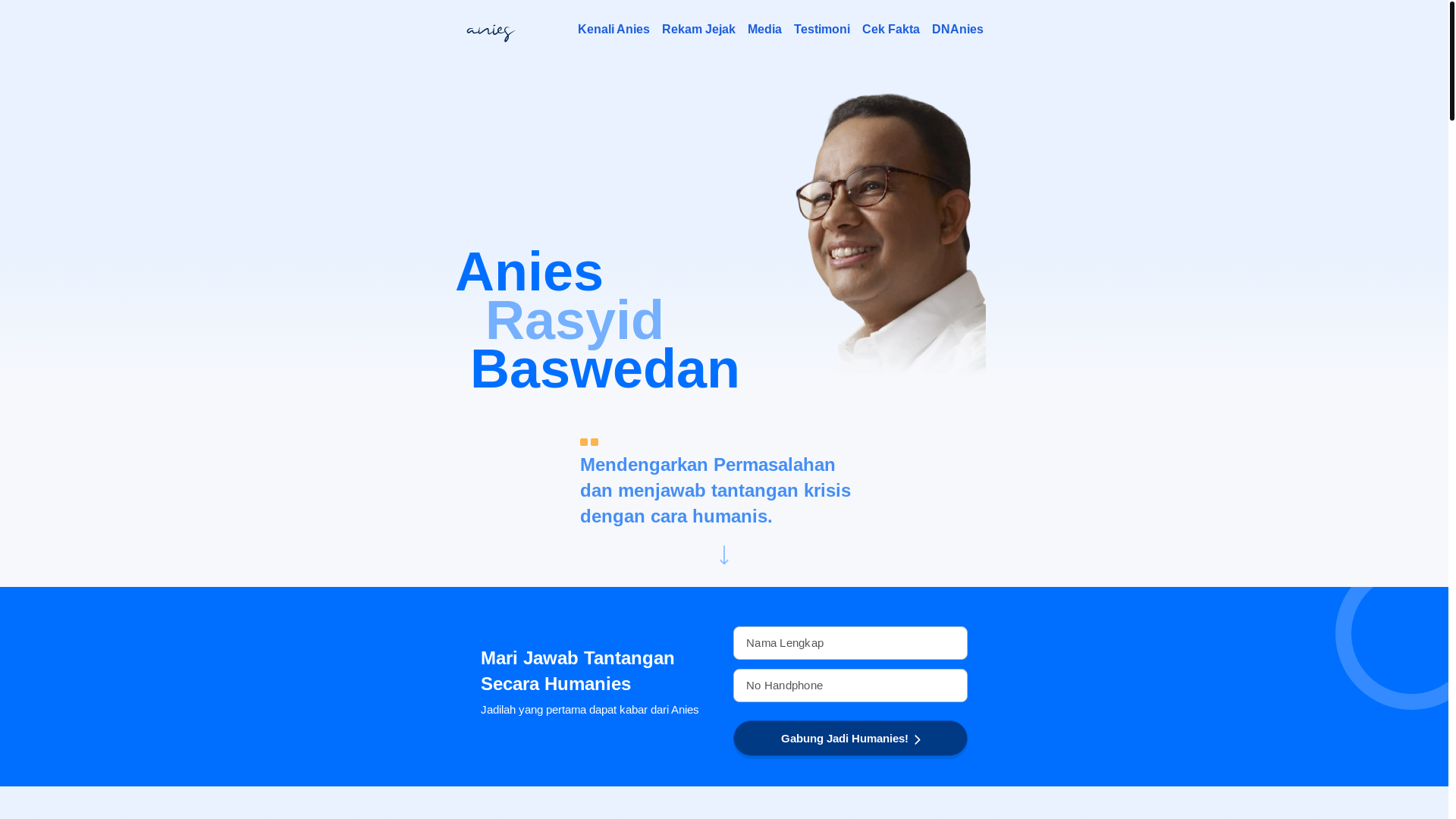 website screenshot of https://aniesbaswedan.pages.dev/