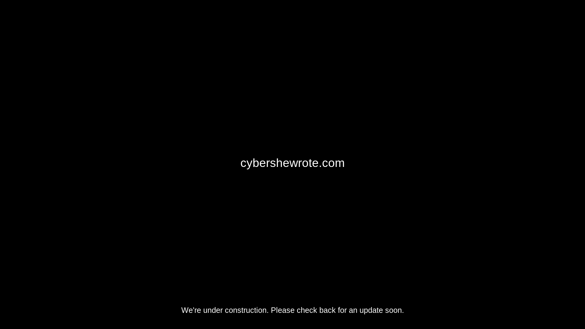 website screenshot of https://cybershewrote.com/