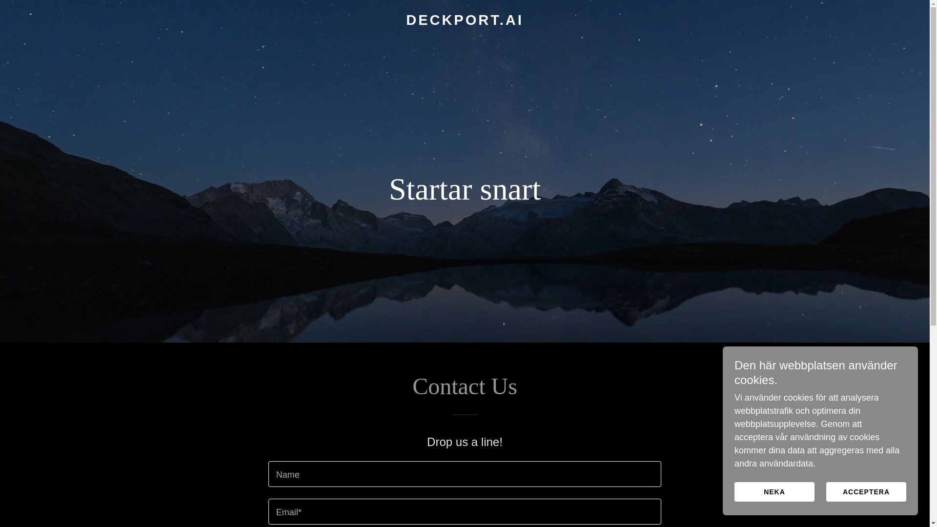website screenshot of https://deckport.ai/