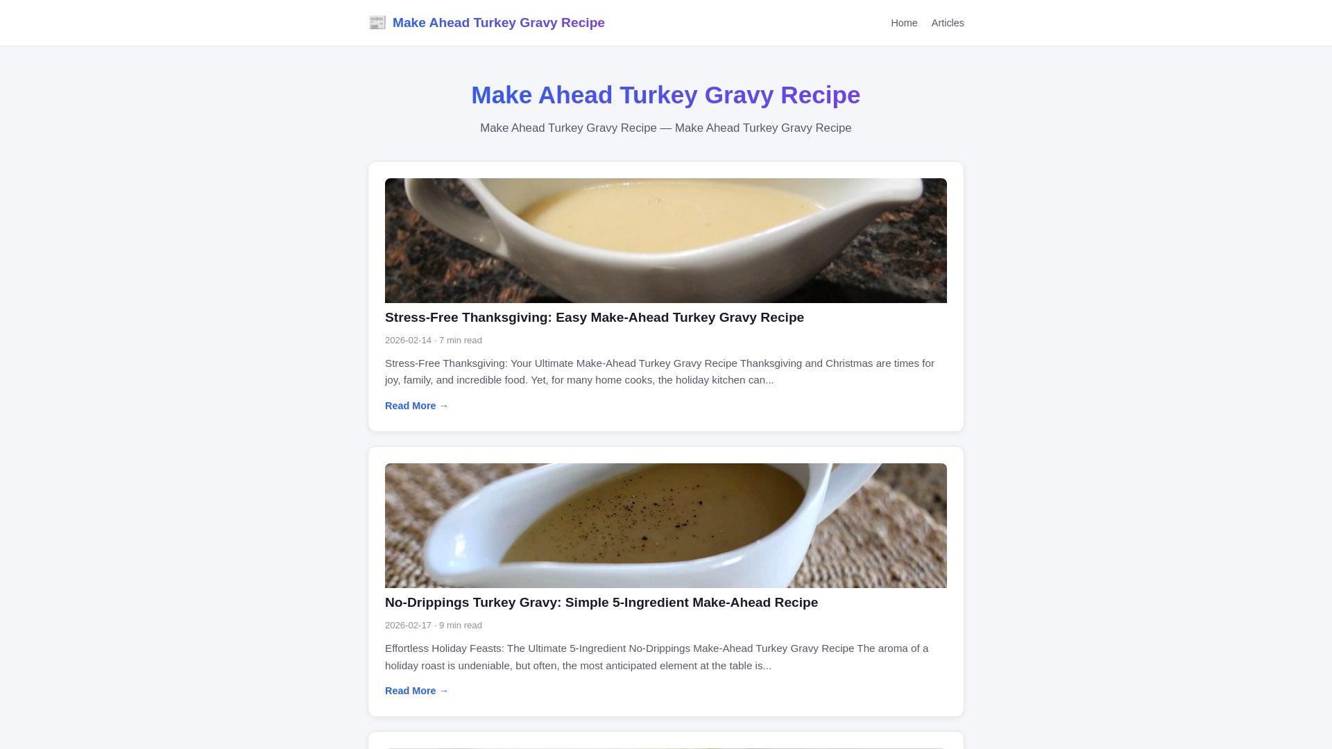 website screenshot of https://make-ahead-turkey-gravy-recipe.pages.dev/