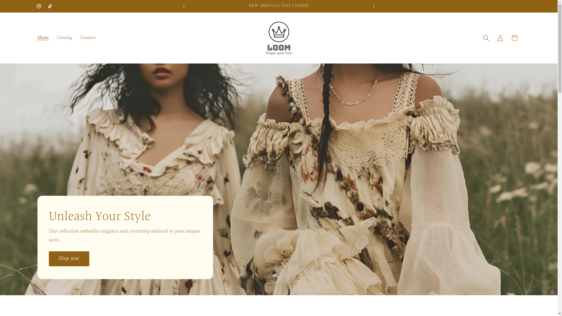 website screenshot of https://loom120.store/