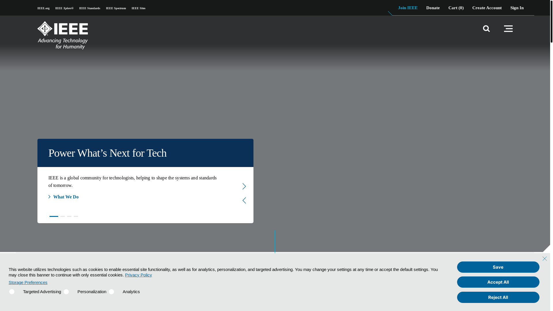 website screenshot of https://ieee.org/