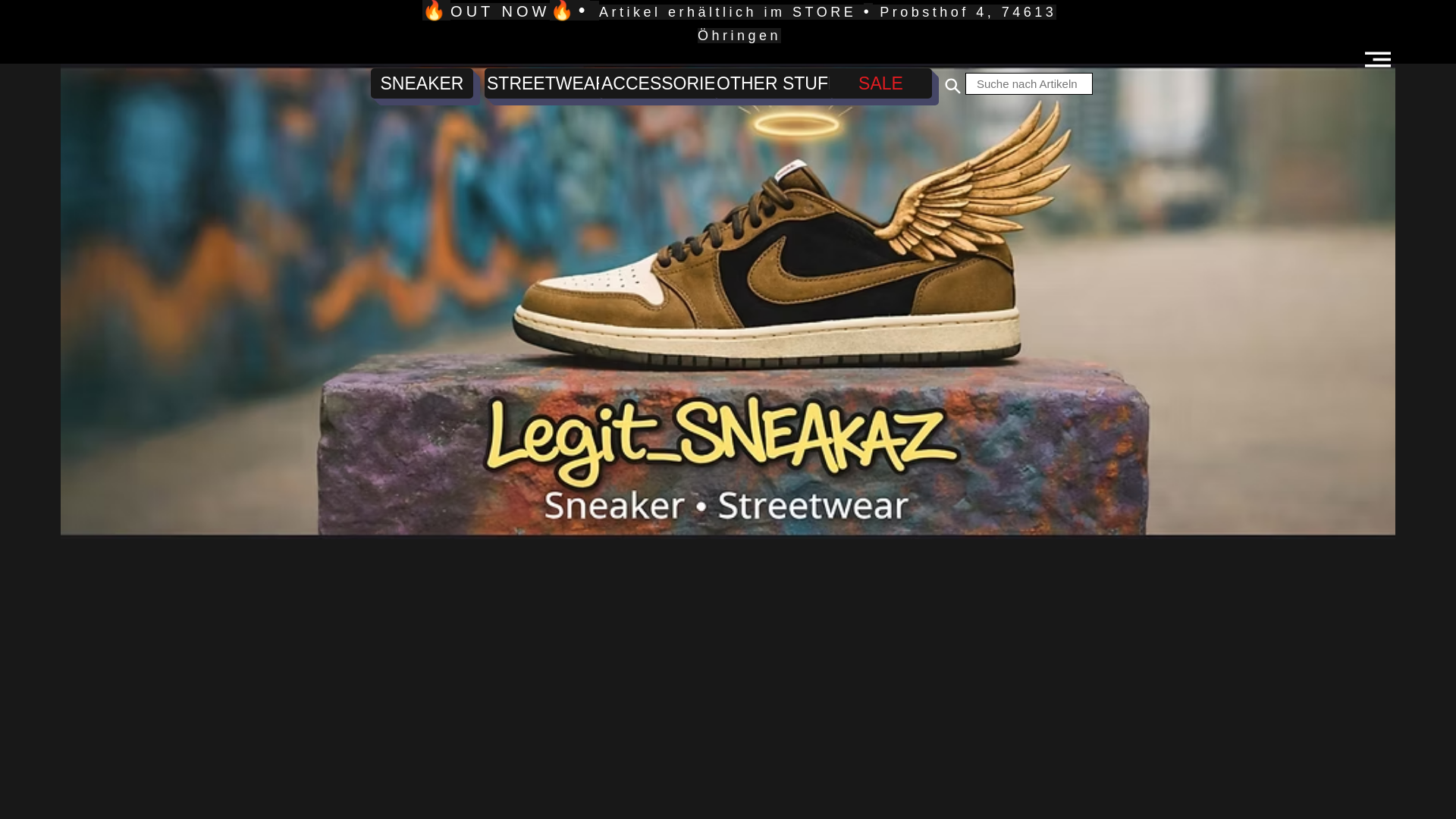 website screenshot of https://legitsneakaz.de/