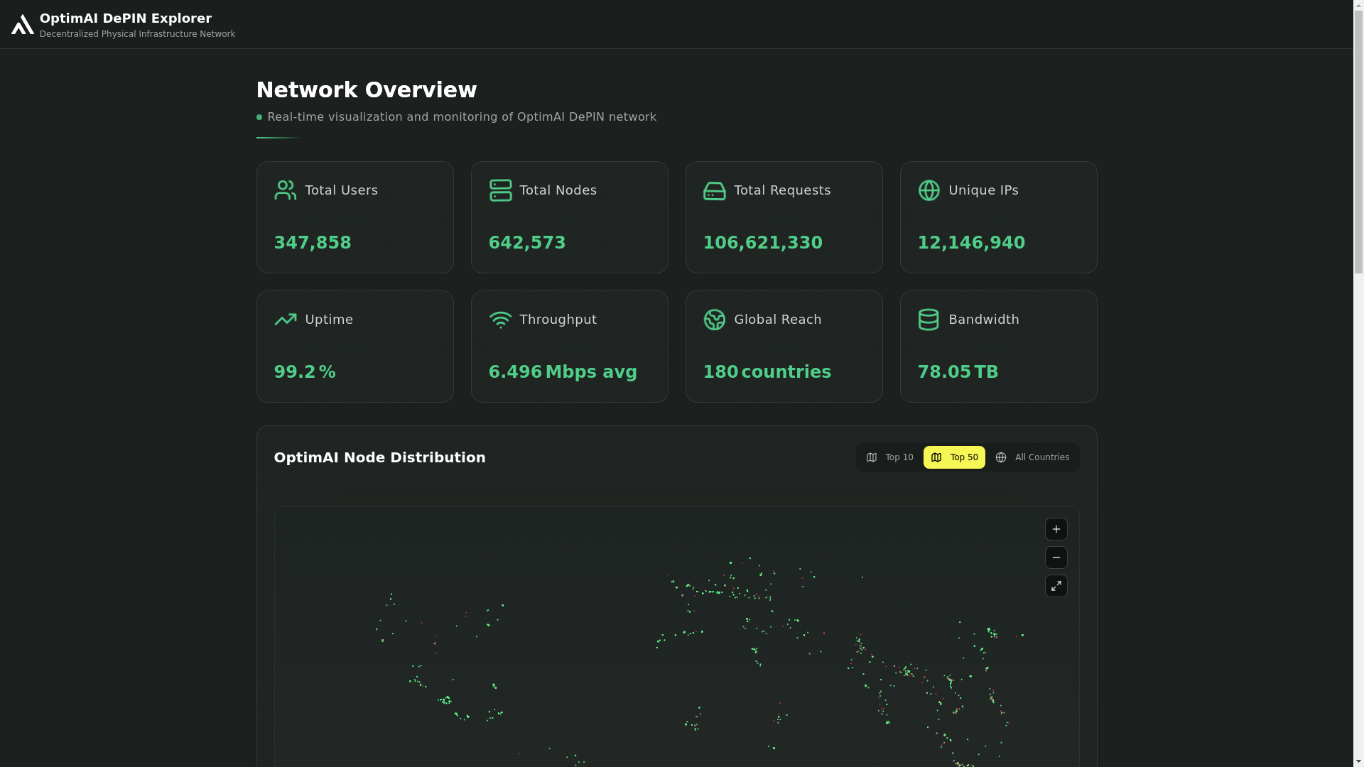 website screenshot of https://network-explorer.pages.dev/