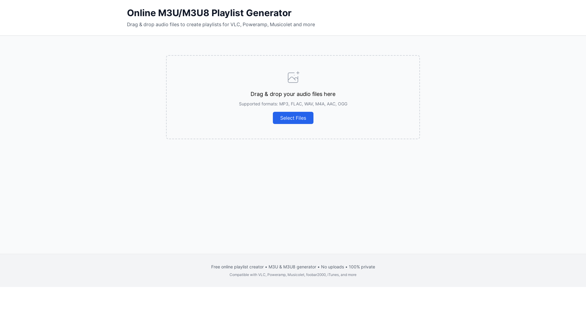 website screenshot of https://playlist-creator.pages.dev/