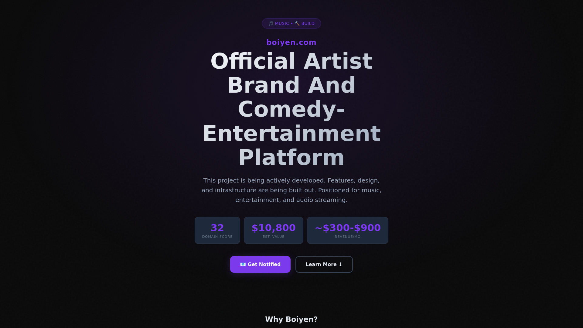 website screenshot of https://boiyen.com/