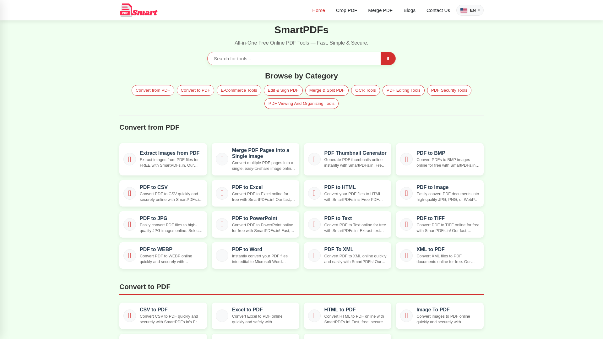website screenshot of https://pdfsmart.io/