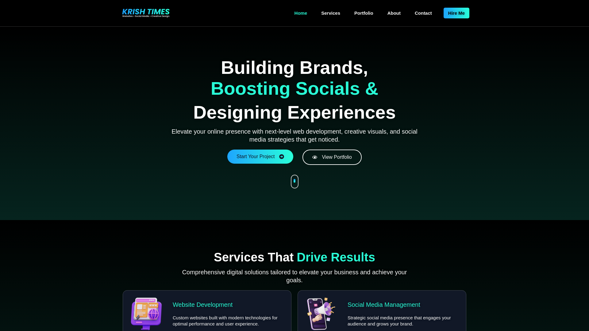 website screenshot of https://krishtimes.in/