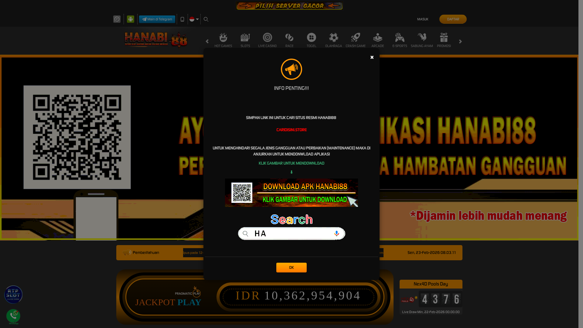 website screenshot of https://hanabi88js.com/