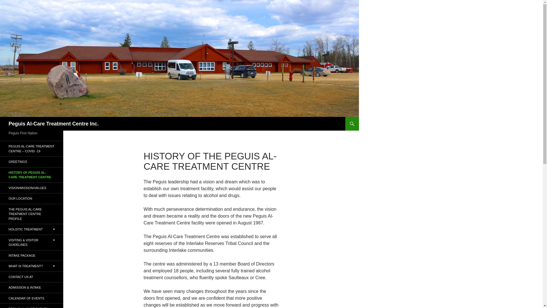 website screenshot of http://peguisal-care.ca/