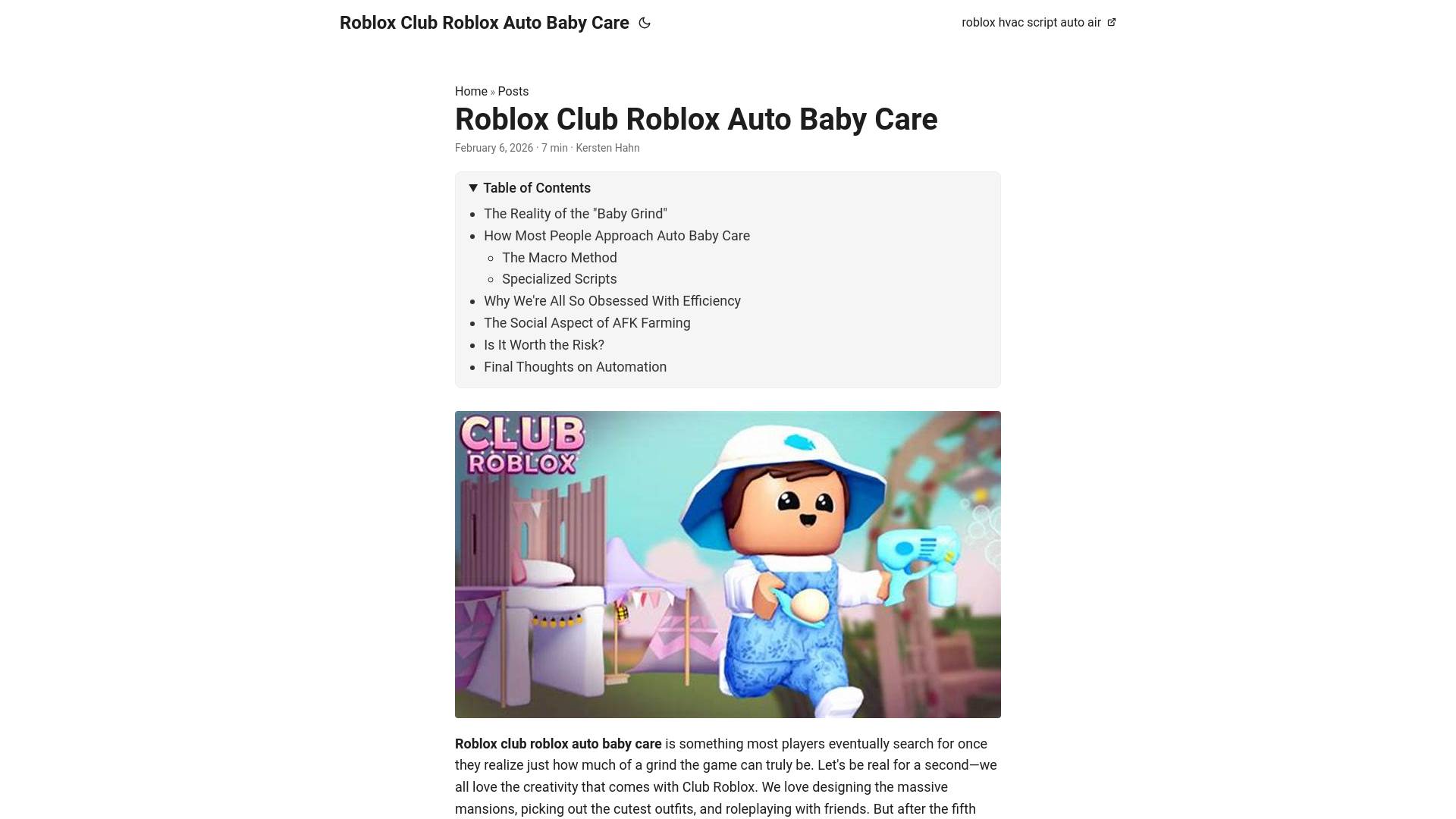 website screenshot of https://robloxclubrobloxautobabycare.pages.dev/
