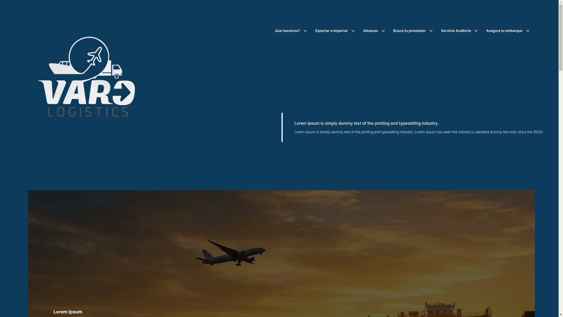 website screenshot of https://varologistics.pages.dev/