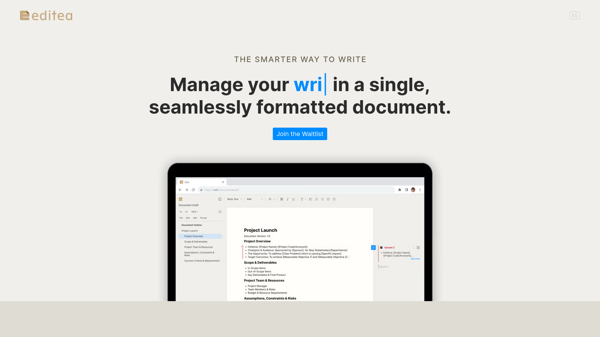 website screenshot of https://eeditea.com/