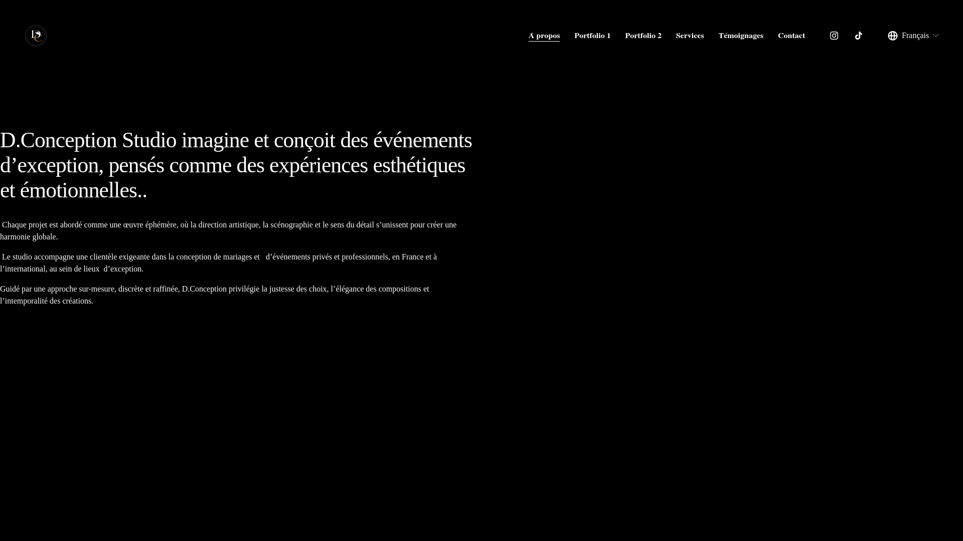 website screenshot of https://dconceptionstudio.com/