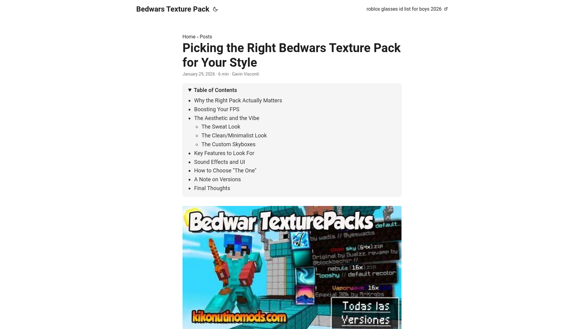 website screenshot of https://bedwars-texture-pack.pages.dev/