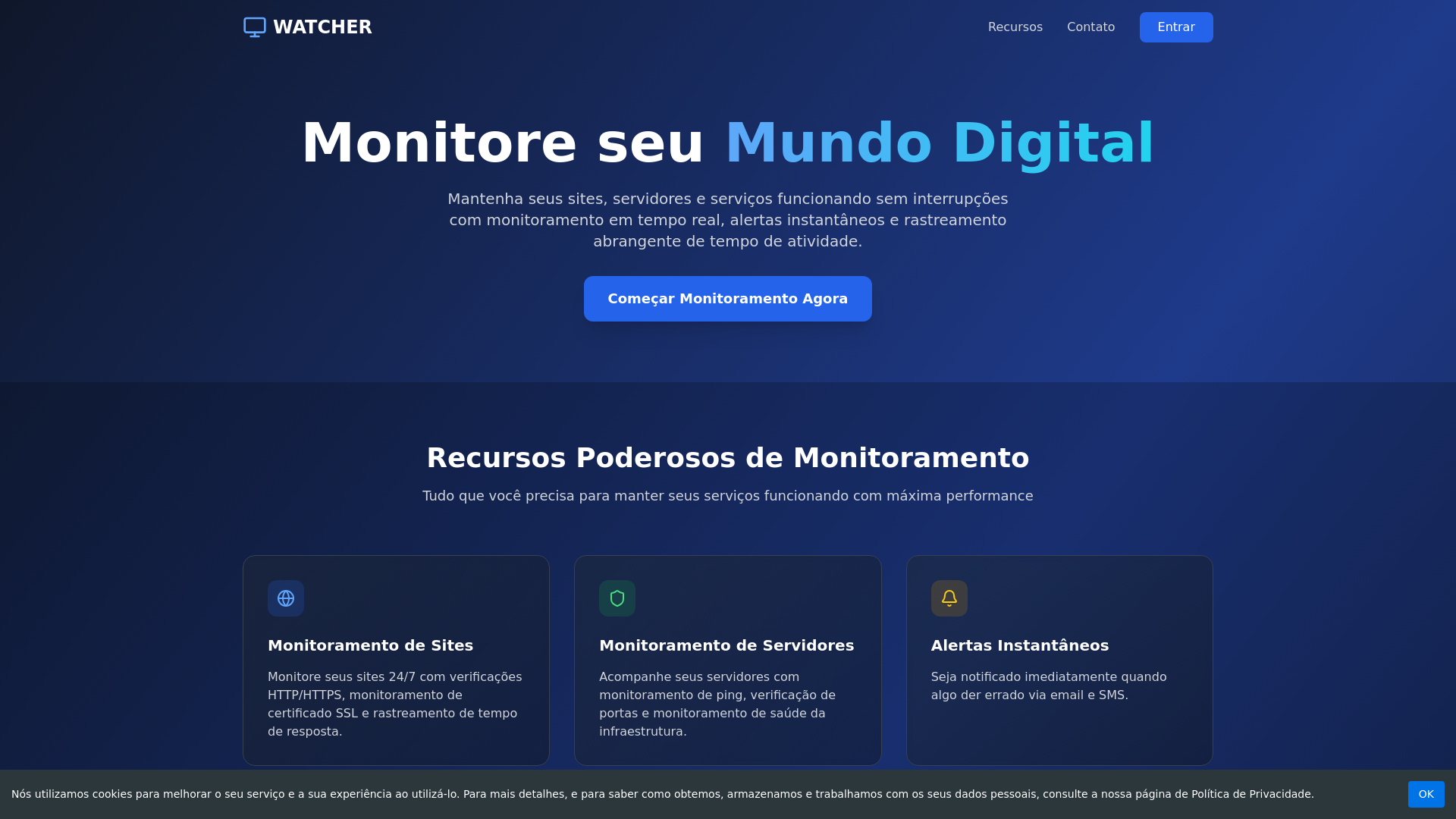website screenshot of https://watcher-9y1.pages.dev/
