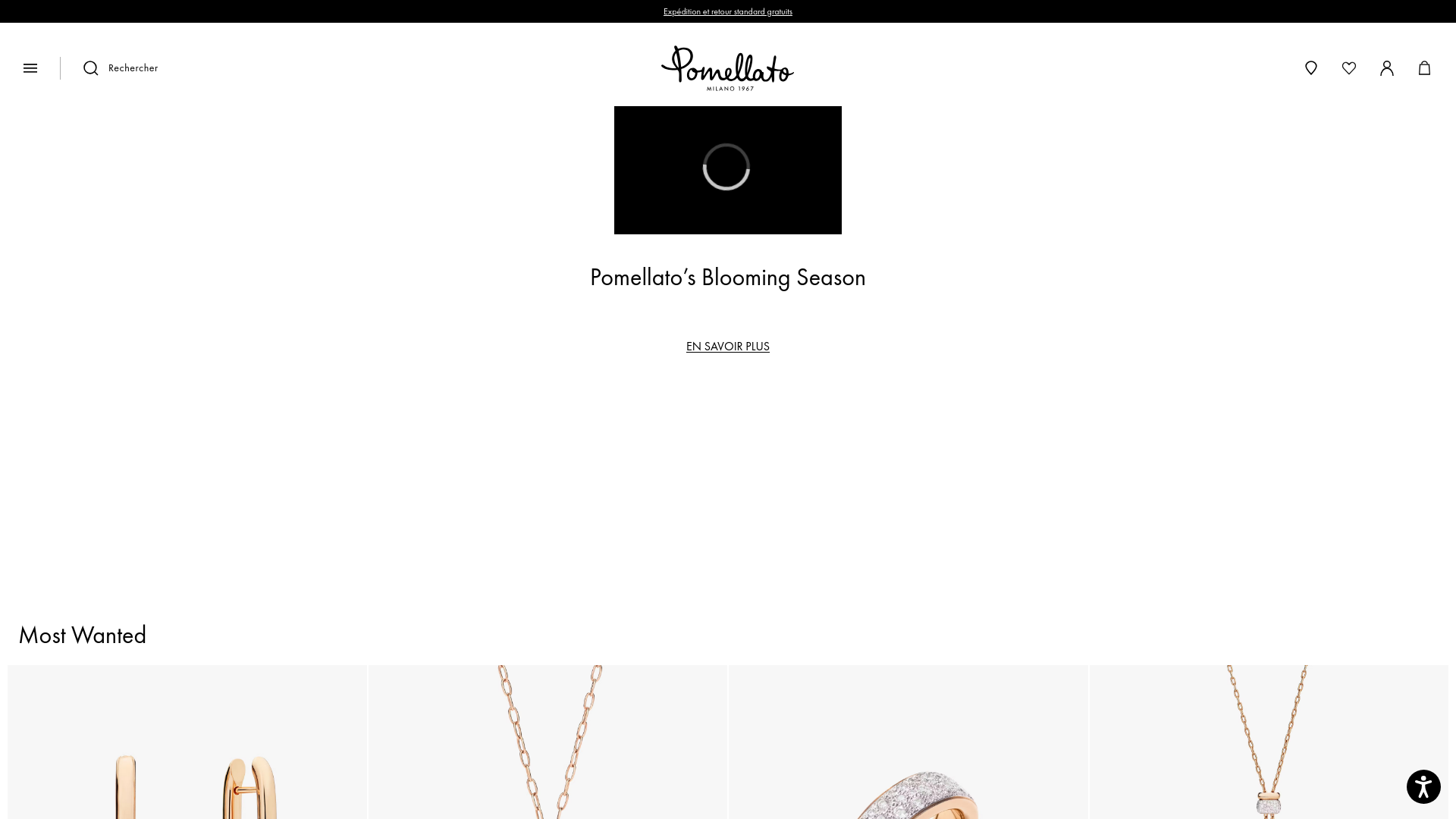website screenshot of https://www.pomellato.com/