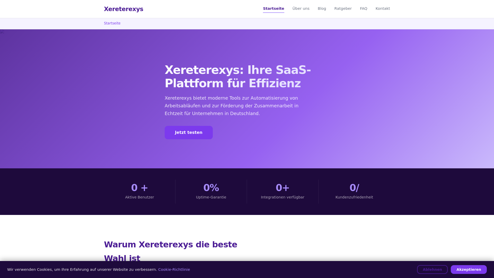 website screenshot of https://xereterexys.pro/