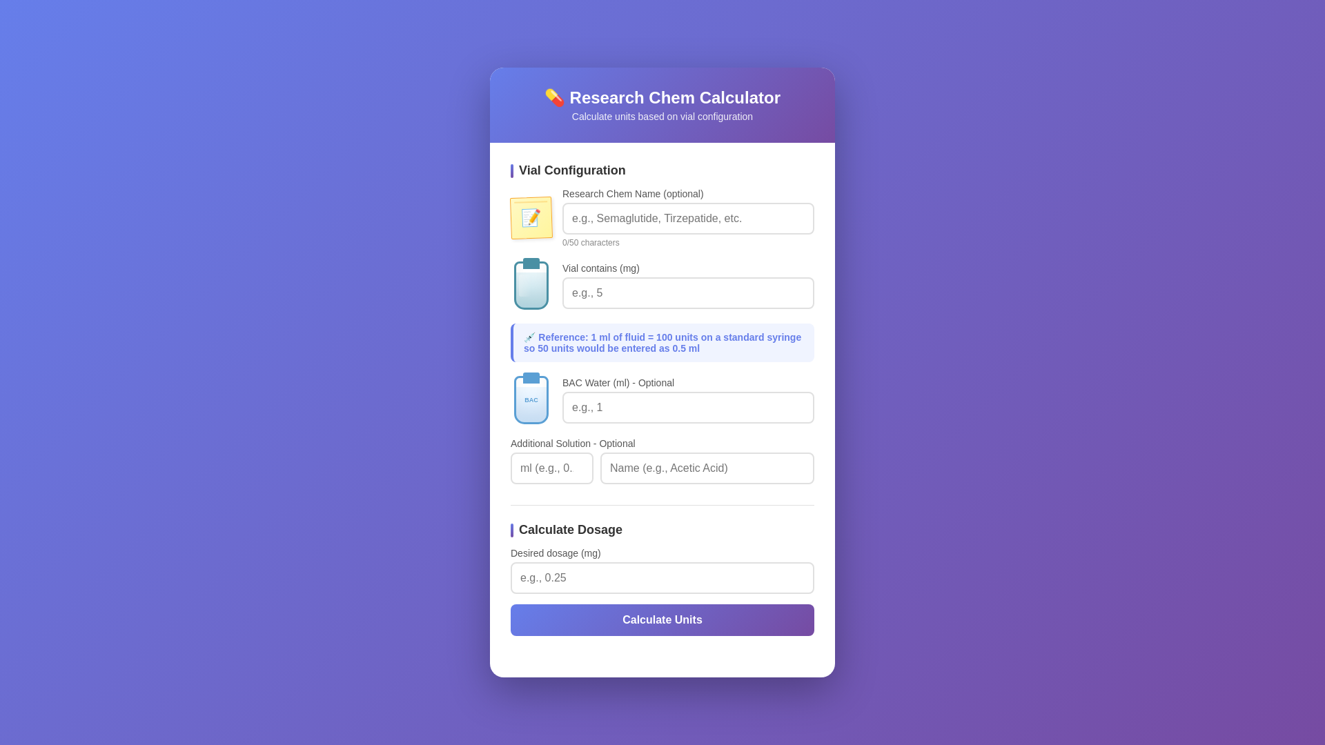 website screenshot of https://researchchemcalc.com