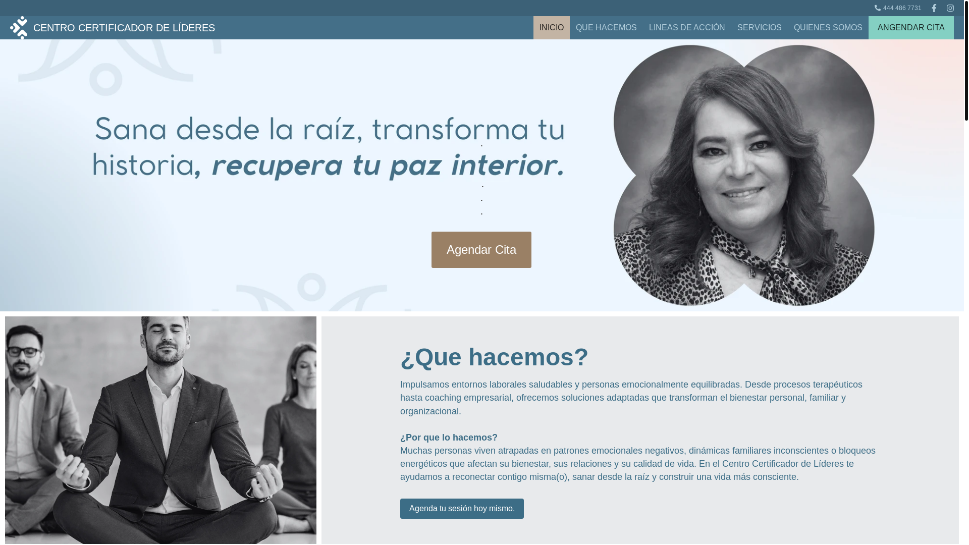 website screenshot of https://centrocertificadordelideres.com/