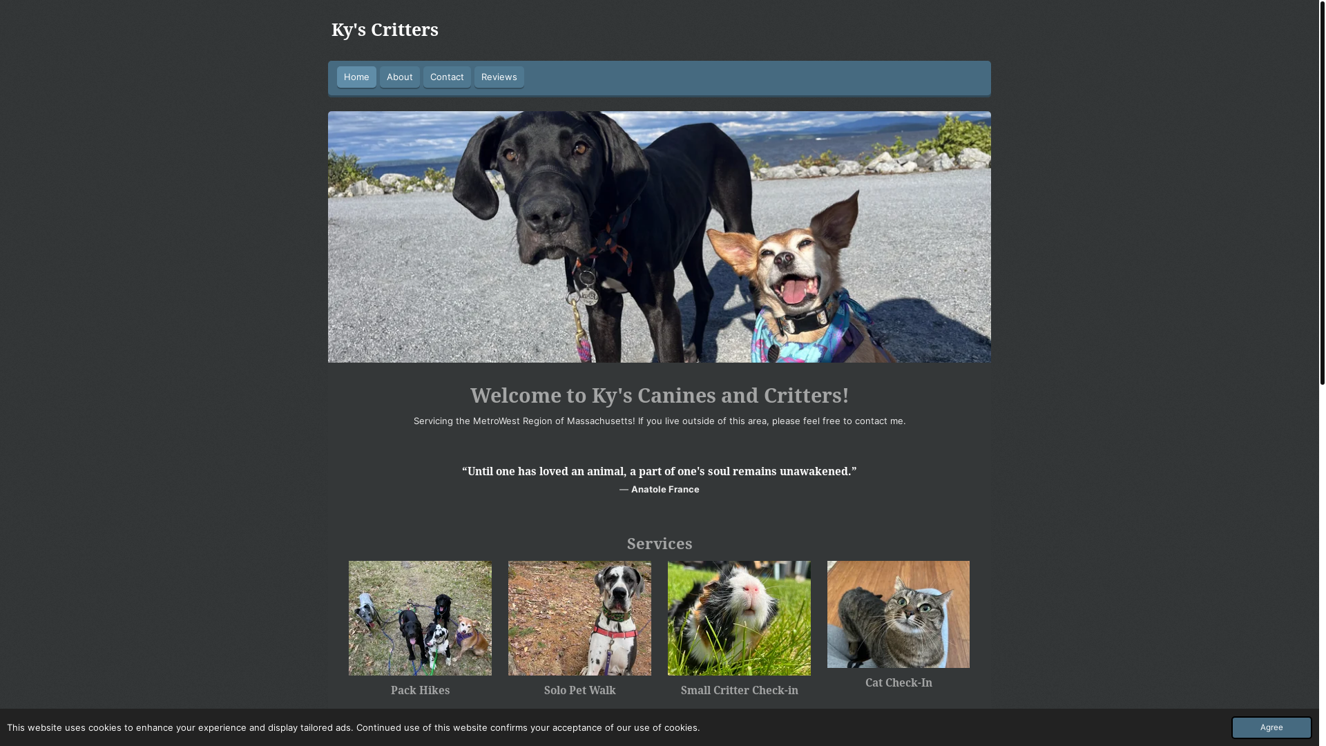website screenshot of https://kyscanines.com/