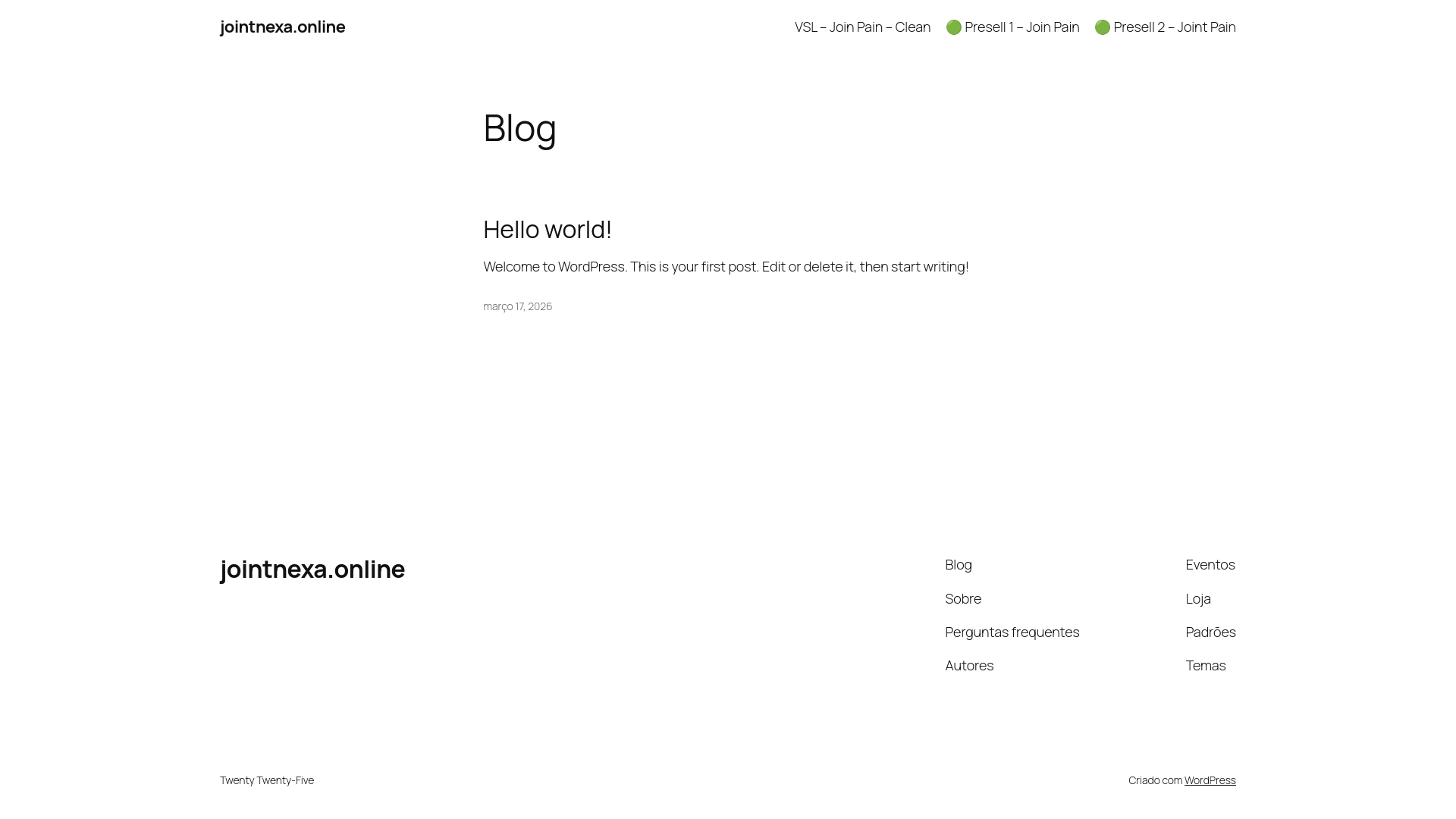 website screenshot of https://jointnexa.online/
