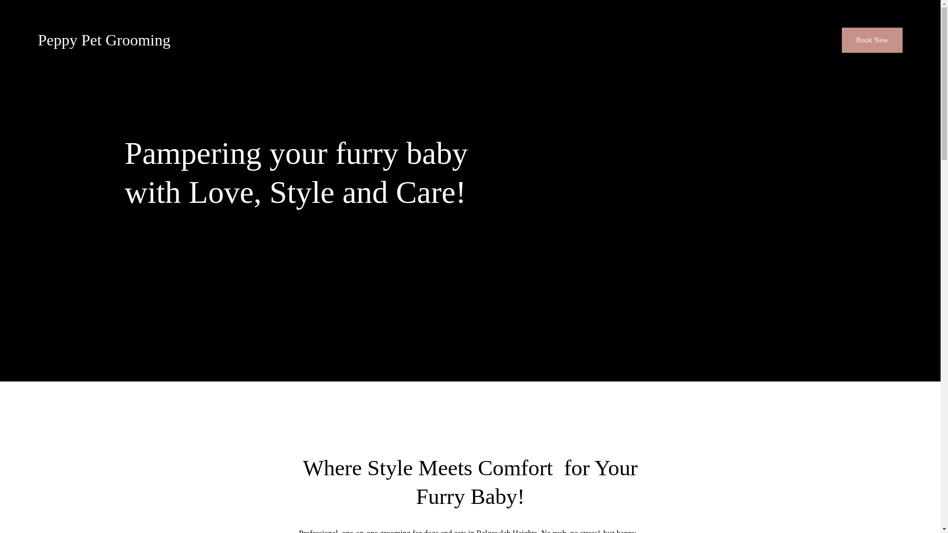 website screenshot of https://peppypetgrooming.com.au/